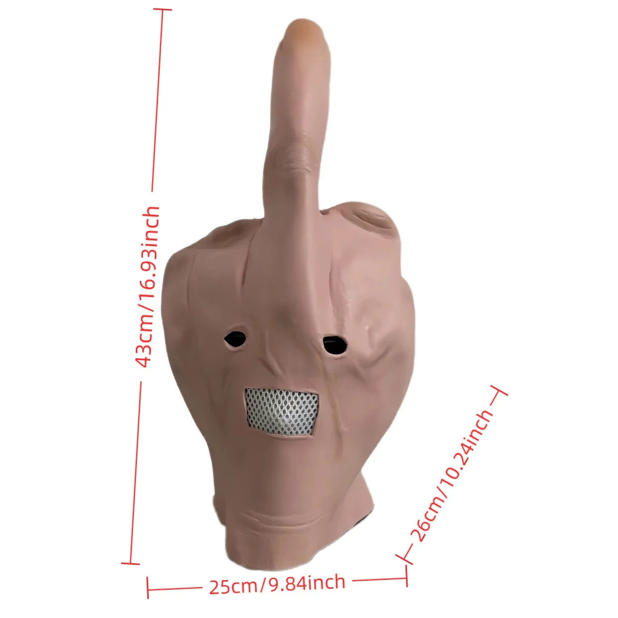 Middle Finger Mask Halloween Creative Disdain Finger Decoration Fun Finger Props Realistic Cosplay Finger Mask Gift Utensils