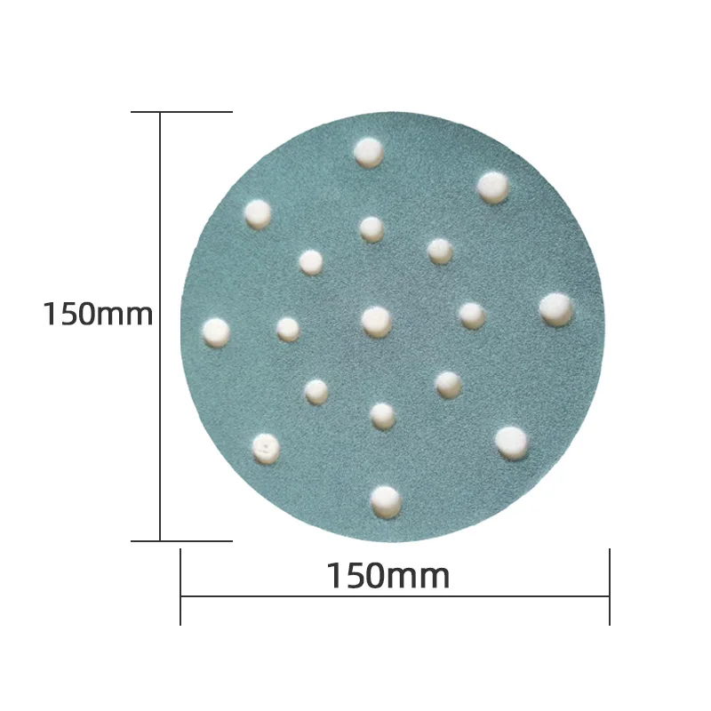 

ATPRO Garnet Dry Sandpaper 6 Inch 17 Holes 150mm Car Grinding Disc Flocked Blue Sandpaper 80-400 Grit