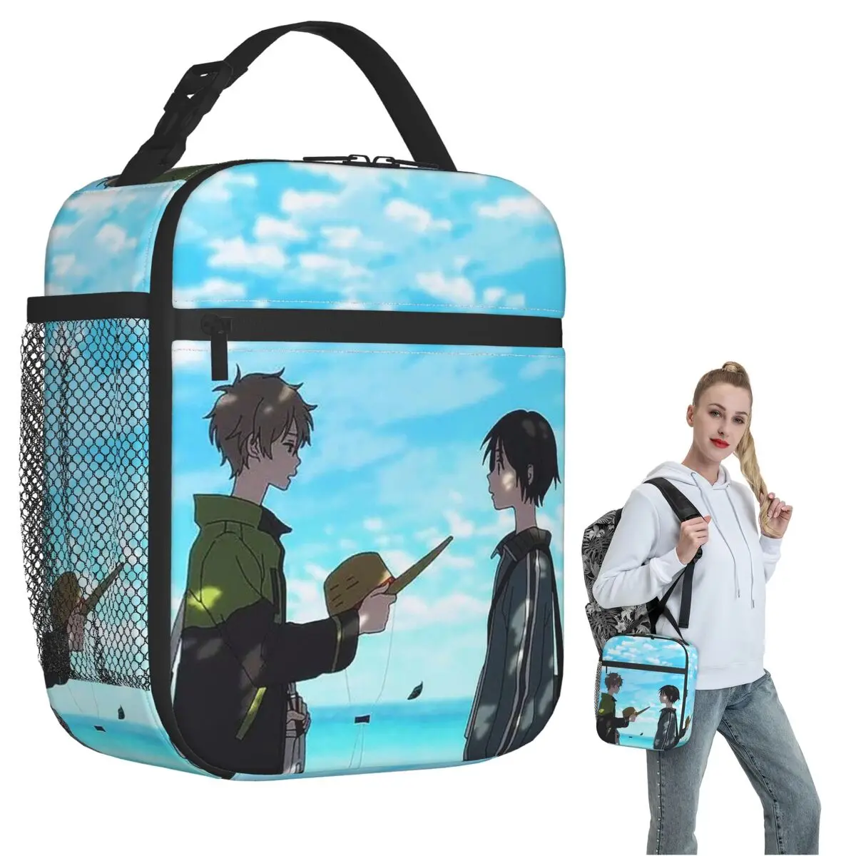 The Stranger By The Shore Anime Insulated Lunch Bag for Women Children Leakproof Food Boxes Thermal Lunch Box Tote