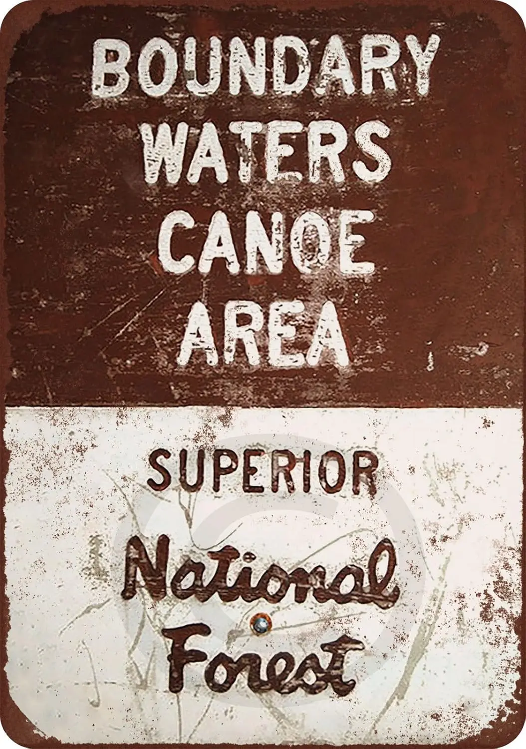 Custom Kraze Boundary Waters Canoe Area Reproduction Metal Sign -aluminum sign