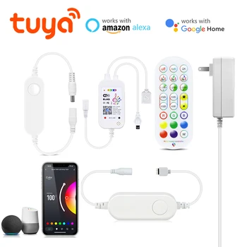 DC 12V Tuya Smart Life WIFI Controller/บลูทูธสมาร์ทอุปกรณ์เสริมอะแดปเตอร์สําหรับ RGB LED Strip COB LED Light 2835/5050