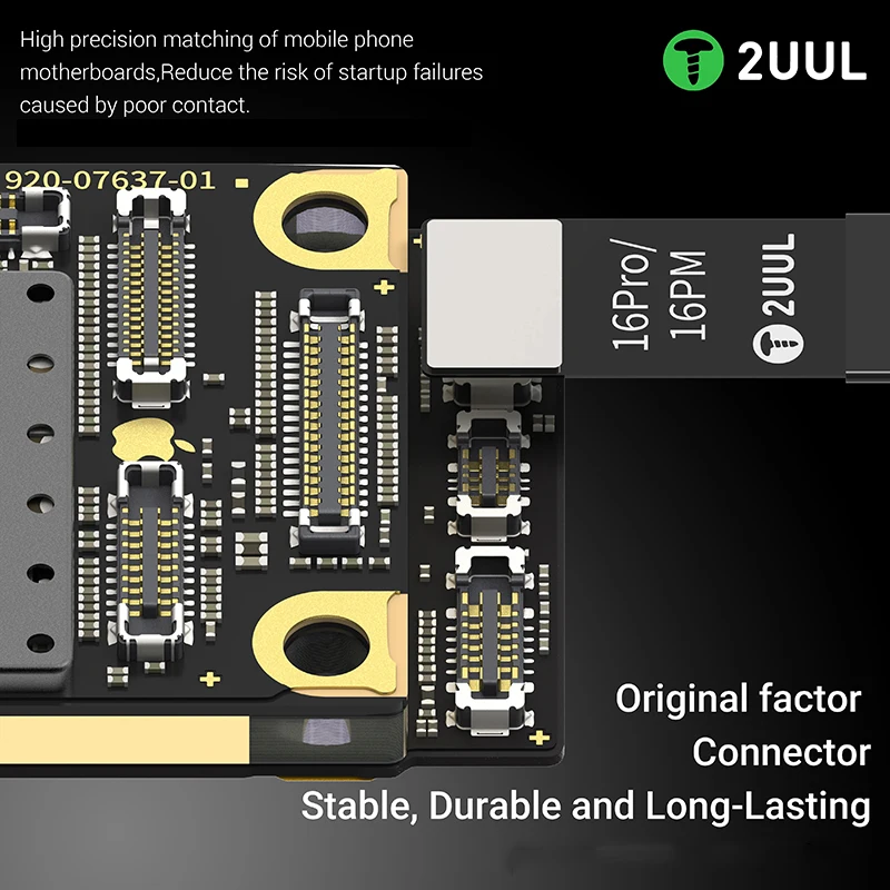 2UUL PW02 Data Startup Power Boot Cable Pure Copper Flat Crocodile Clip for Phone 7-16PM Android Mobile Phone Repair Power Cable