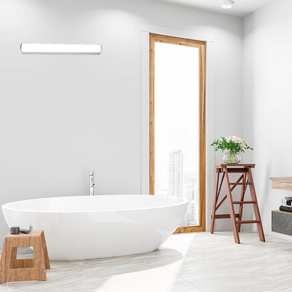 

High Brightness LED Mirror Light 40cm 16W Silver Grey White Bathroom Mirror Lamp Modern Simple Wall Lamp Even