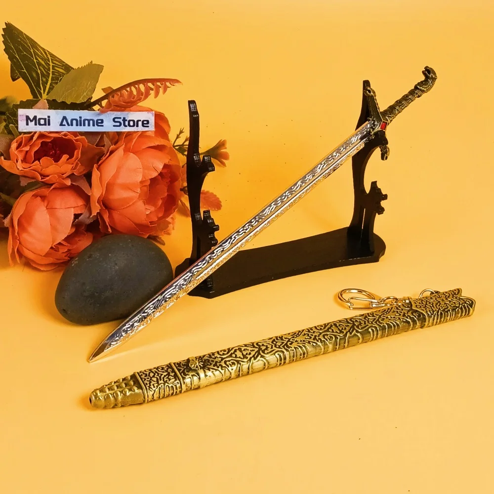 ดาบคาตานะเกม 8.6 นิ้ว ดาบซามูไรของแท้ อนิเมะคอสเพลย์ ดาบโลหะดามัสกัส ดาบนินจา ของเล่นดาบญี่ปุ่นแท้ ไม่คม ของขวัญ