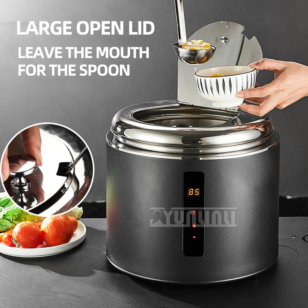 Commercial Buffet Insulation Pot 304 Stainless Steel Soup Thermos Pot Electric Heating Warming Machine