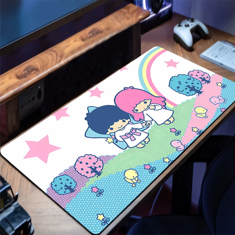 لوحة ماوس ليتل توين ستار كمبيوتر محمول لوحة مفاتيح ماوس حصيرة كبيرة XXL لوحة ماوس أنيمي لوحة المفاتيح لوحة المفاتيح ألعاب الديكور حصيرة مكتبية