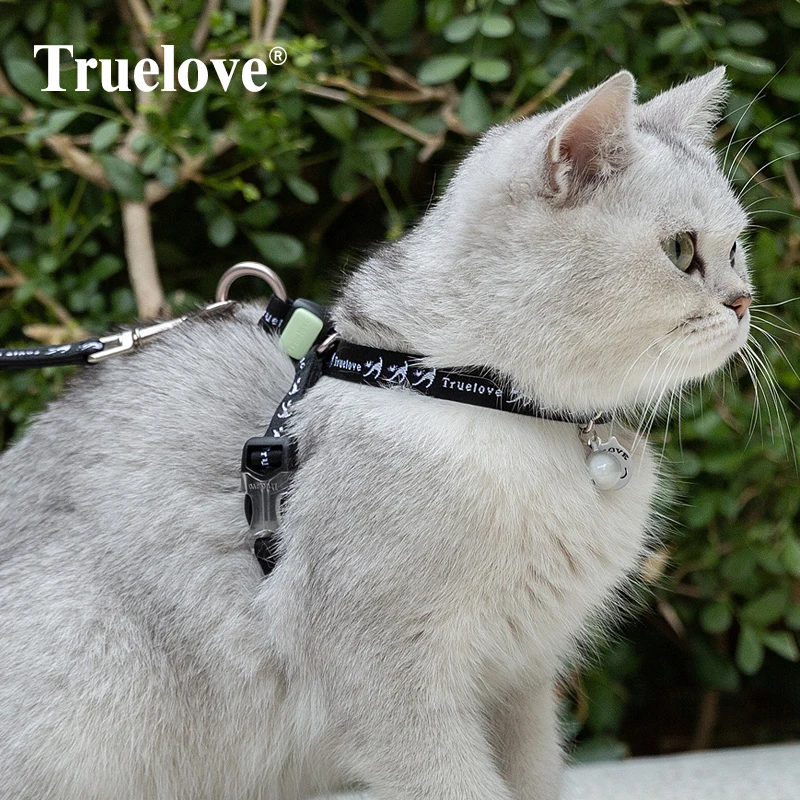 Truelove Pet Cat  Harness and Leash Set No Escape Proof Soft Waking Adjustable Vest Harness for Puppy Outdoor Breathable TLH3911