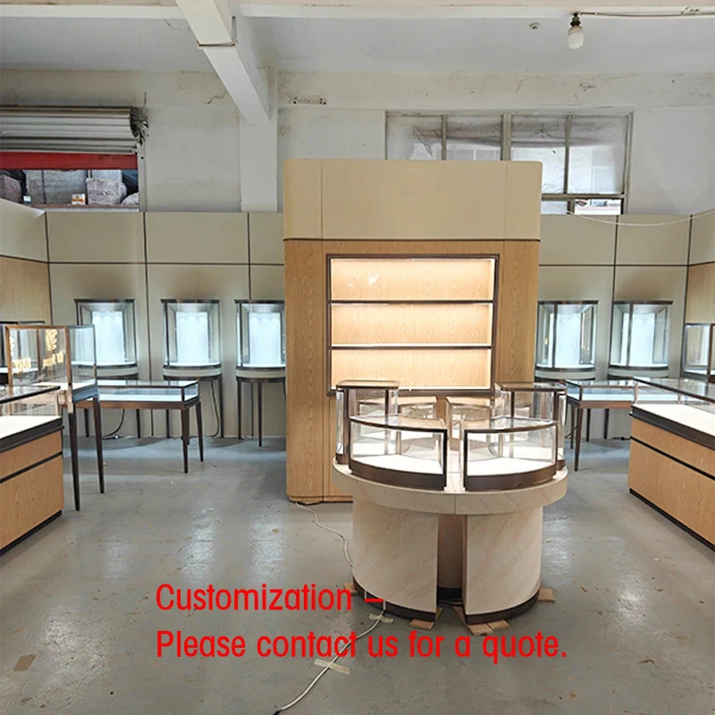 

custom.Luxury Aluminum Glass Display Cabinet Mobile Phone Jewellery Watch Counter Display Showcase Cabinet with Led L