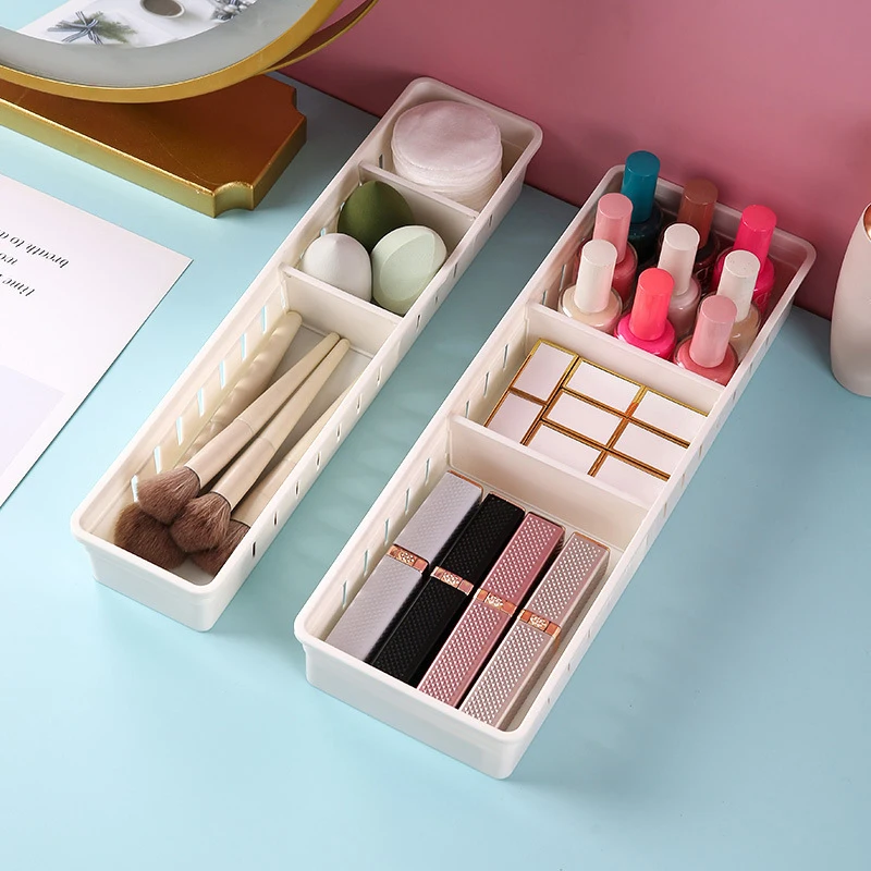 1PCS Drawer Organizers Cosmetics Separator Home Office Desk Sundries Jewellery Multifunctional Plastic Stationery Storage Box