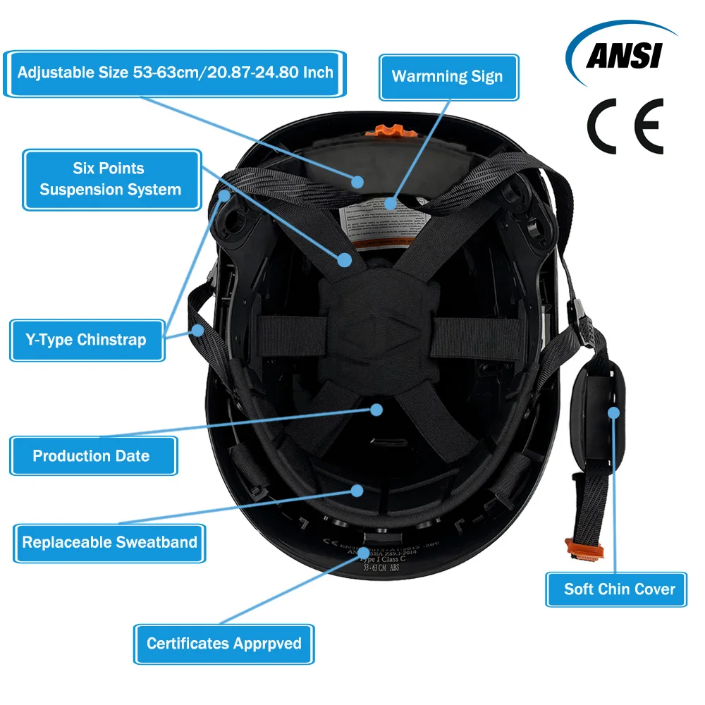 ANSI CE Protective Forestry Helmet Reflective Stickers Mesh Shield Ear Muffs Woodcutter Brush Cutter Work Cap 3 in 1 Kit