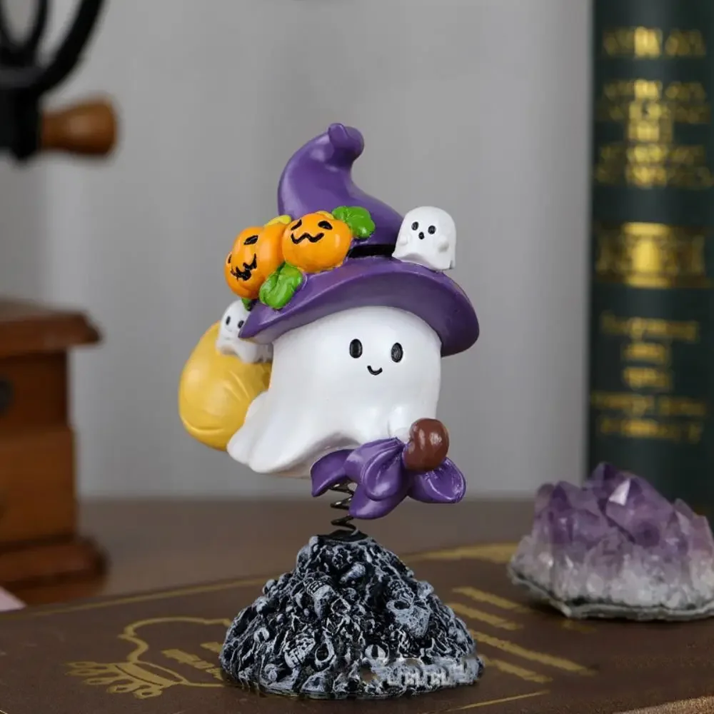 

Хэллоуин смола белый призрак фигурка жуткий настольный орнамент дом с привидениями реквизит страшный фестиваль вечерние украшения подарок Dec