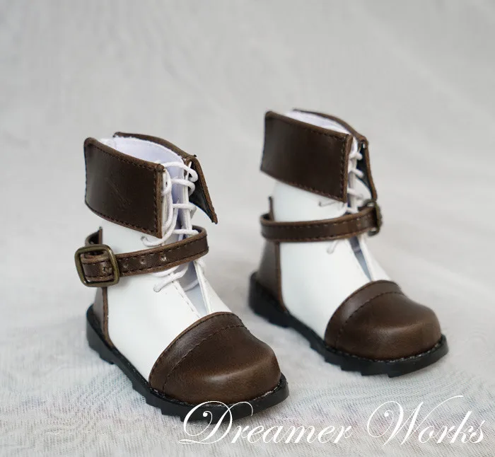 Mini  Collection MSD SD 1/3 BJD Obitsu Doll white & brown Short Boots