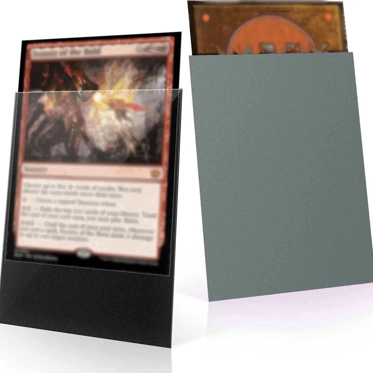 Paquet de 100 pochettes pour cartes, pochettes pour cartes à collectionner doubles mates avec dos opaque et batteuse lisse, protecteurs de cartes résistants aux déchirures pour TCG