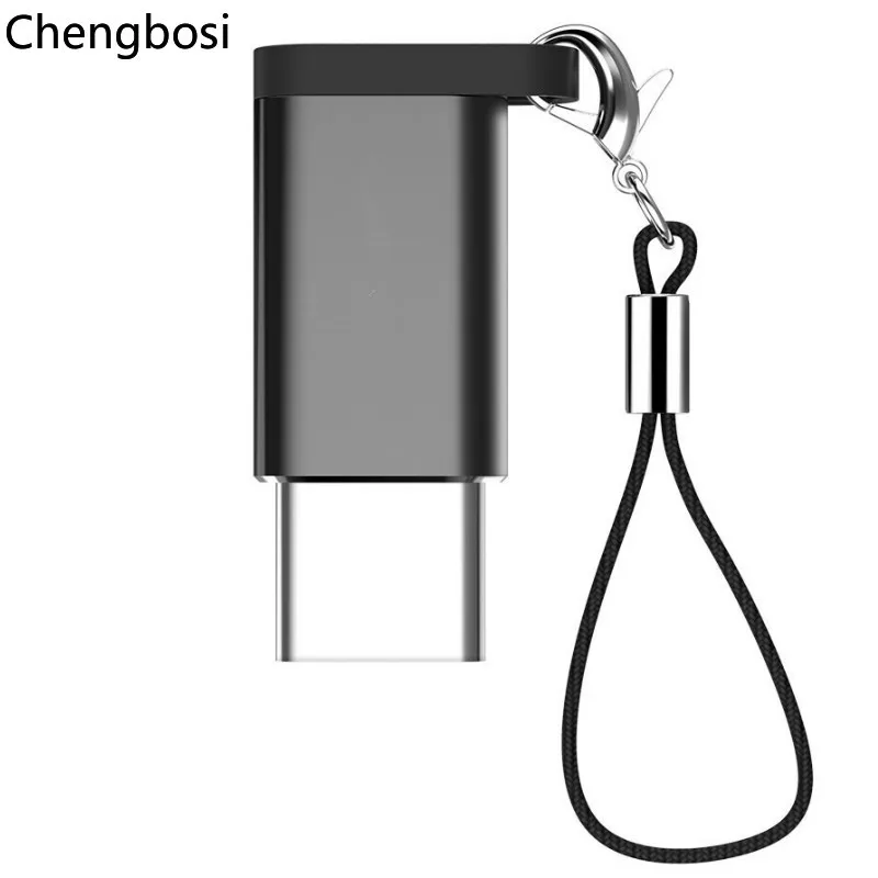 Aluminium Alloy Micro USB To Type C Adapter Converter Connector for Phone Tablet with Lanyard Phone Accessories For Xiaomi