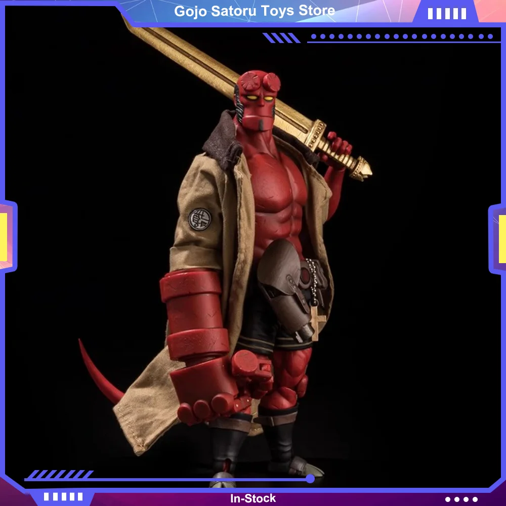 

RIOBOT 1000 Toys 1/12 Scale Hellboy Military Action Figures Joints Movable Doll Anime Movie Model Collection Toy Birthday Gift