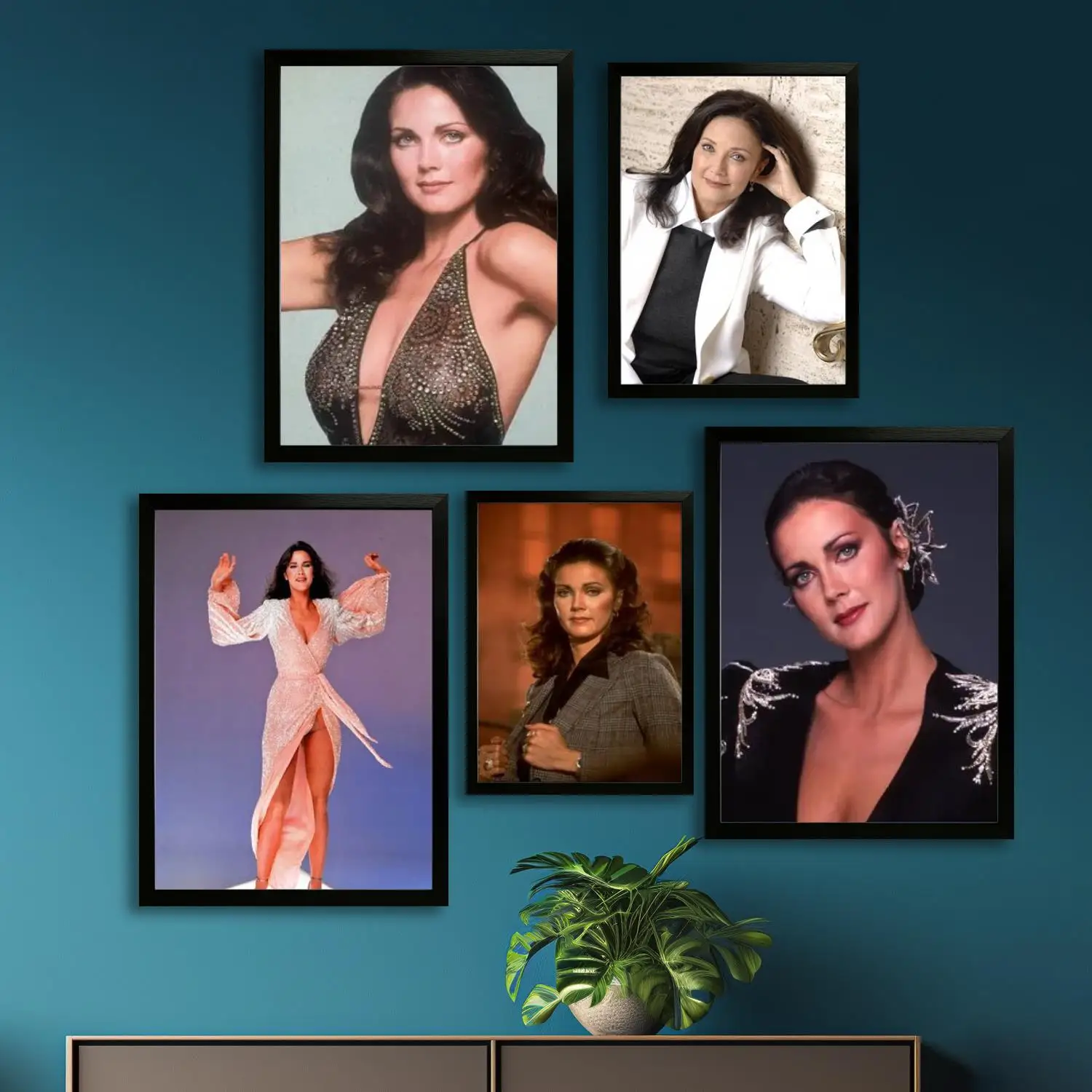 Pôster de arte em tela de lynda carter, arte de parede, impressão de imagem, família moderna, decoração de quarto, pôsteres, pintura decorativa