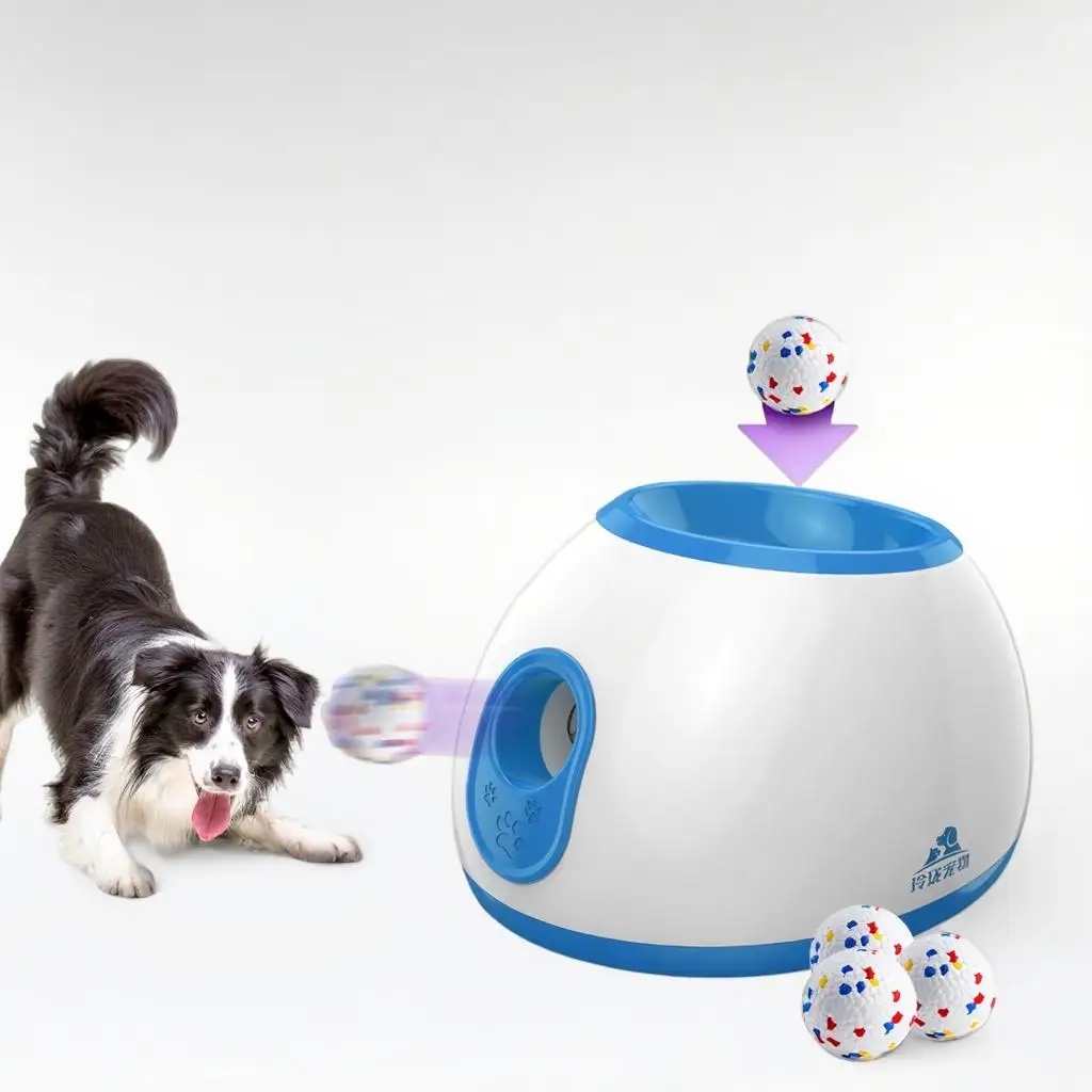 STLFPet Toys Dog Interactive Toys Puzzle Training Products Plastic Adjustable Intelligent Launching Ball Machine Pet Supplies