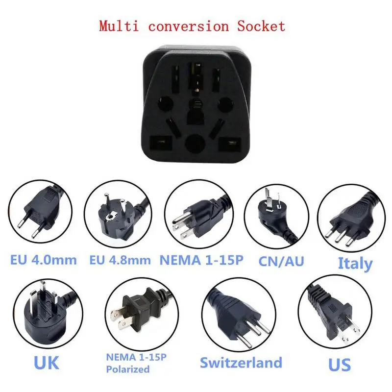 Plug Adapter 250V10A Wall Adapter For Traving In China Australia New Zealand Argentina Plug 3-Flat Australia Wall Plug Converter