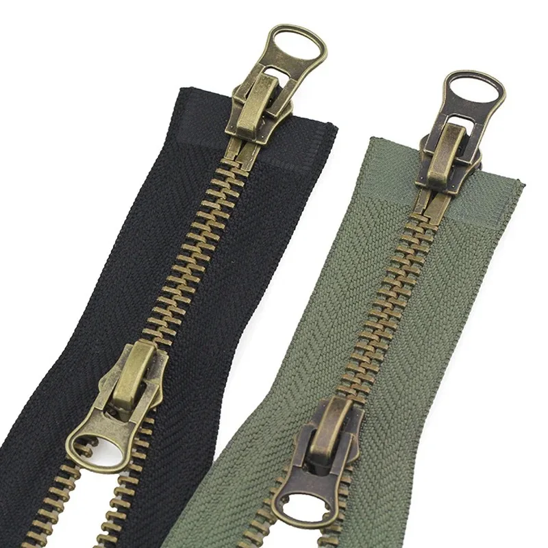 

8# 70-120cm Metal Zipper Open Ended Double Slider Two-way Zip Replaceable Jacket Coat Repair Zip Diy Sewing Accessories