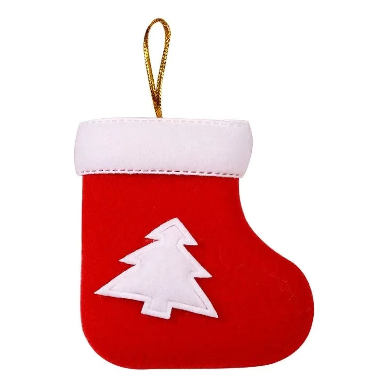 Christmas Decorations Pendants Christmas Tree Accessories Gift Bags Gingerbread Non-woven Fabric Classroom Scenes Festive Decora