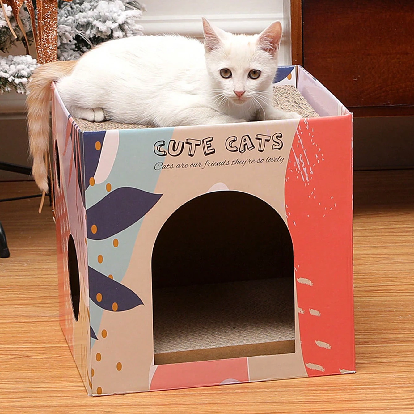 Double-layer cat house cat scratching board corrugated paper cat scratching board cat claw grinding toy