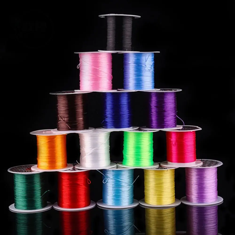 1 рулон DIY ювелирных изделий, эластичный шнур, бисер, красочный шнур, нить, нейлон, 10 метров, 0,6 мм, веревка, браслеты, ожерелье