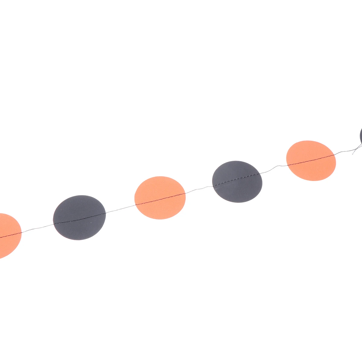 

3 Meters Hanging Garland Orange Black Dot Circle String Ornament for Door Window Party Stage Background Room Decoration