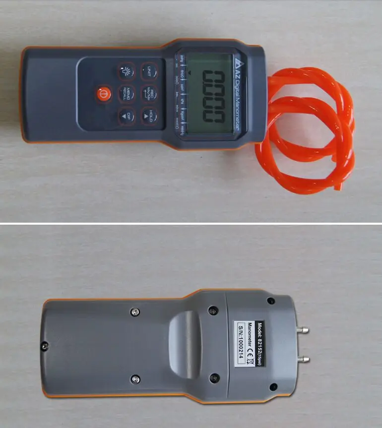 Differential Pressure Gauge AZ82152 Digital Manometer High Performance 15Psi Economic Pressure Meter Tester