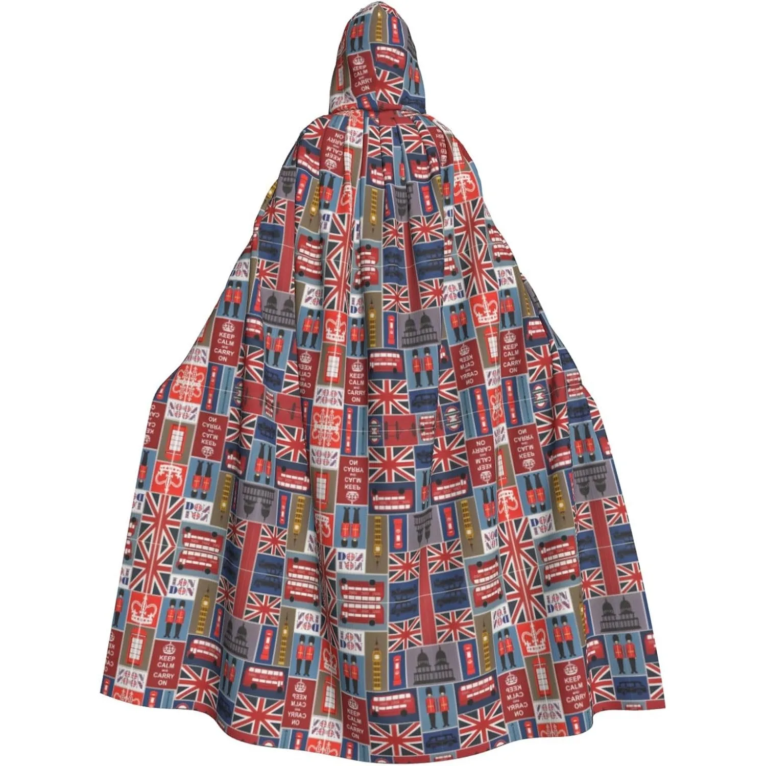 

England Symbols print Adult Hooded Cape Carnival Festival Cape Cosplay Robe Costume party Gothic Carnival