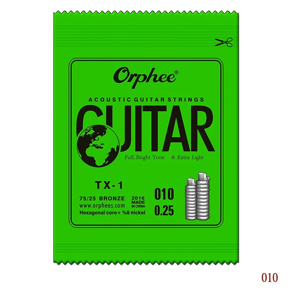 Orphee Acoustic Guitar Strings Single String EBGDA Gauge 010 014 023 030 039 047 Musical Instrument Wire Guitar Replacement Part