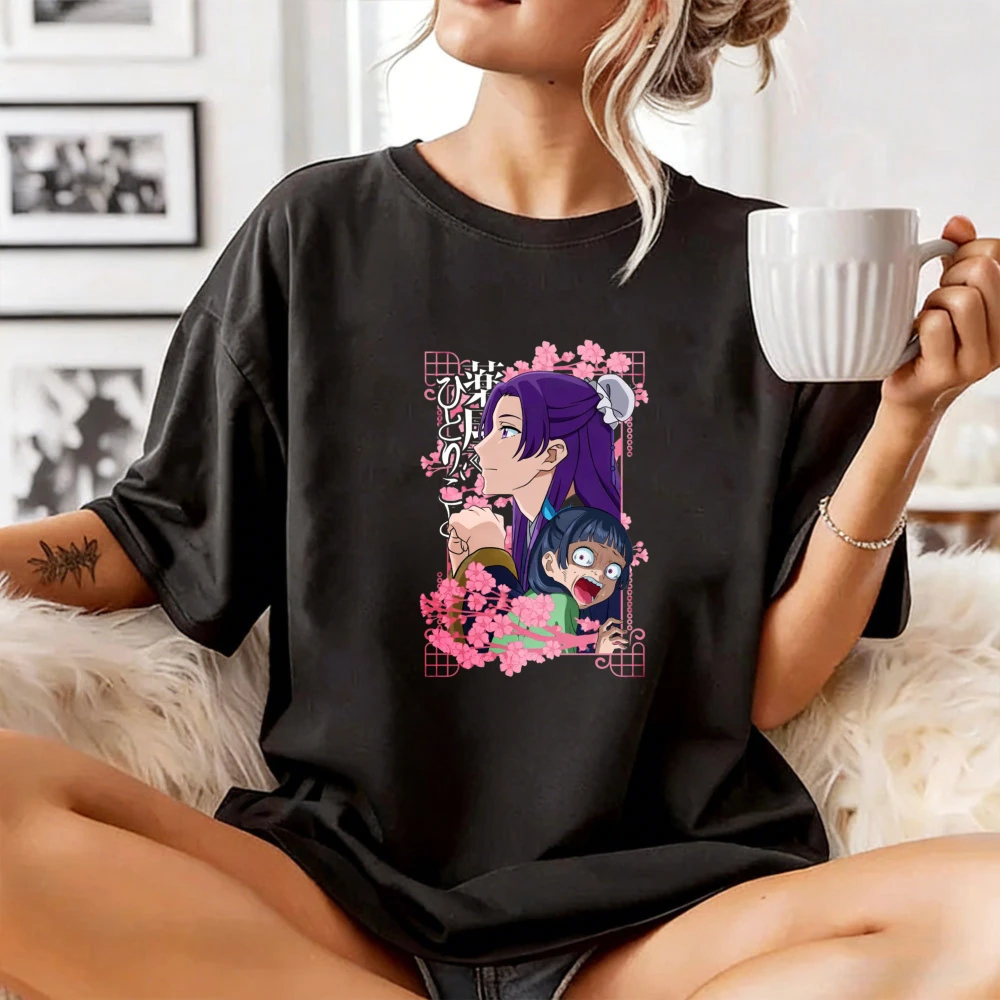 The Apothecary Diaries Funny Meme Expression  Unisex Fashion T-Shirt Sakura Bloom Anime Duo Graphic Tees Cotton Short-sleeve Tee