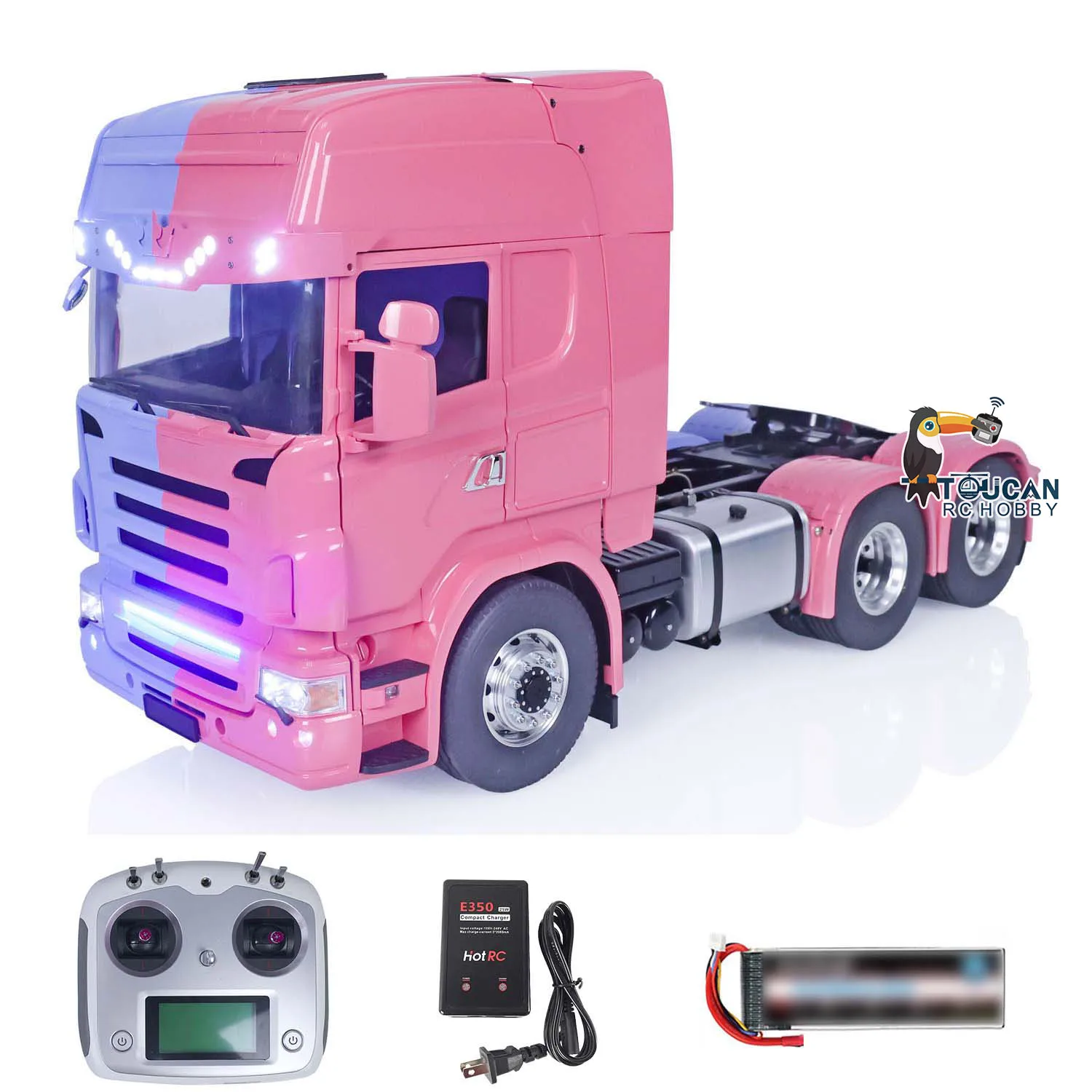 Toys 1/14 RC Tractor Truck LESU 6X6 Metal Chassis RTR DIY Remote Control Cars Painted Finished Vehicle Model for Toys THZH1591