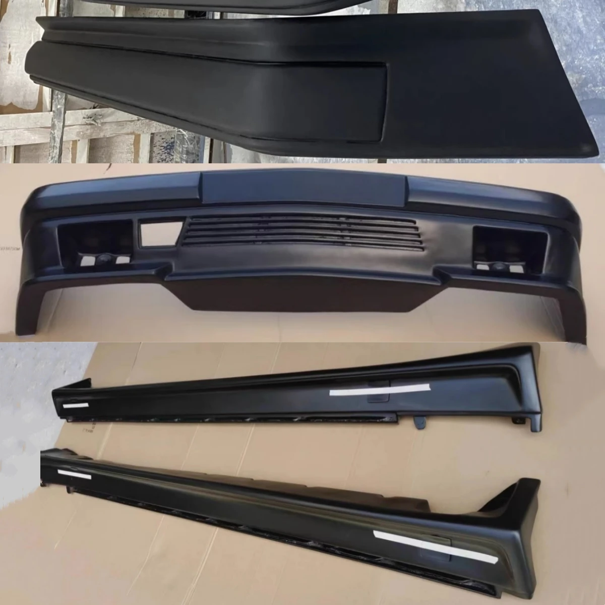 

Car Kit for Mercedes-Benz W124 W203 Two-door Four-door Modified Resin Fiber Front Rear Bumper Side Skirts