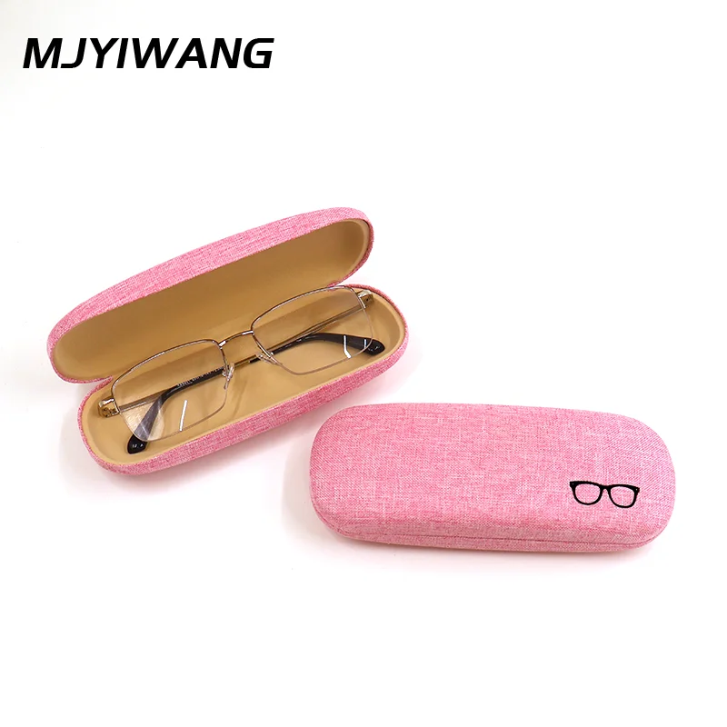 MJYIWANG High Quality Glasses Case Men Women Linen Cloth Eyeglass Cases Cover Hard Portable Spectacles Box Eyewear Storage