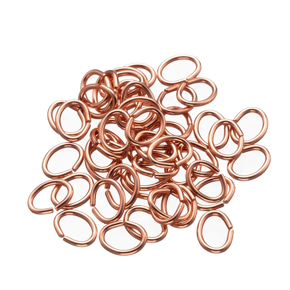 50 قطعة 3 ألوان الفولاذ المقاوم للصدأ البيضاوي الانتقال المفتوح خواتم موصل النتائج DIY بها بنفسك القرط سوار قلادة مجوهرات الحرف صنع