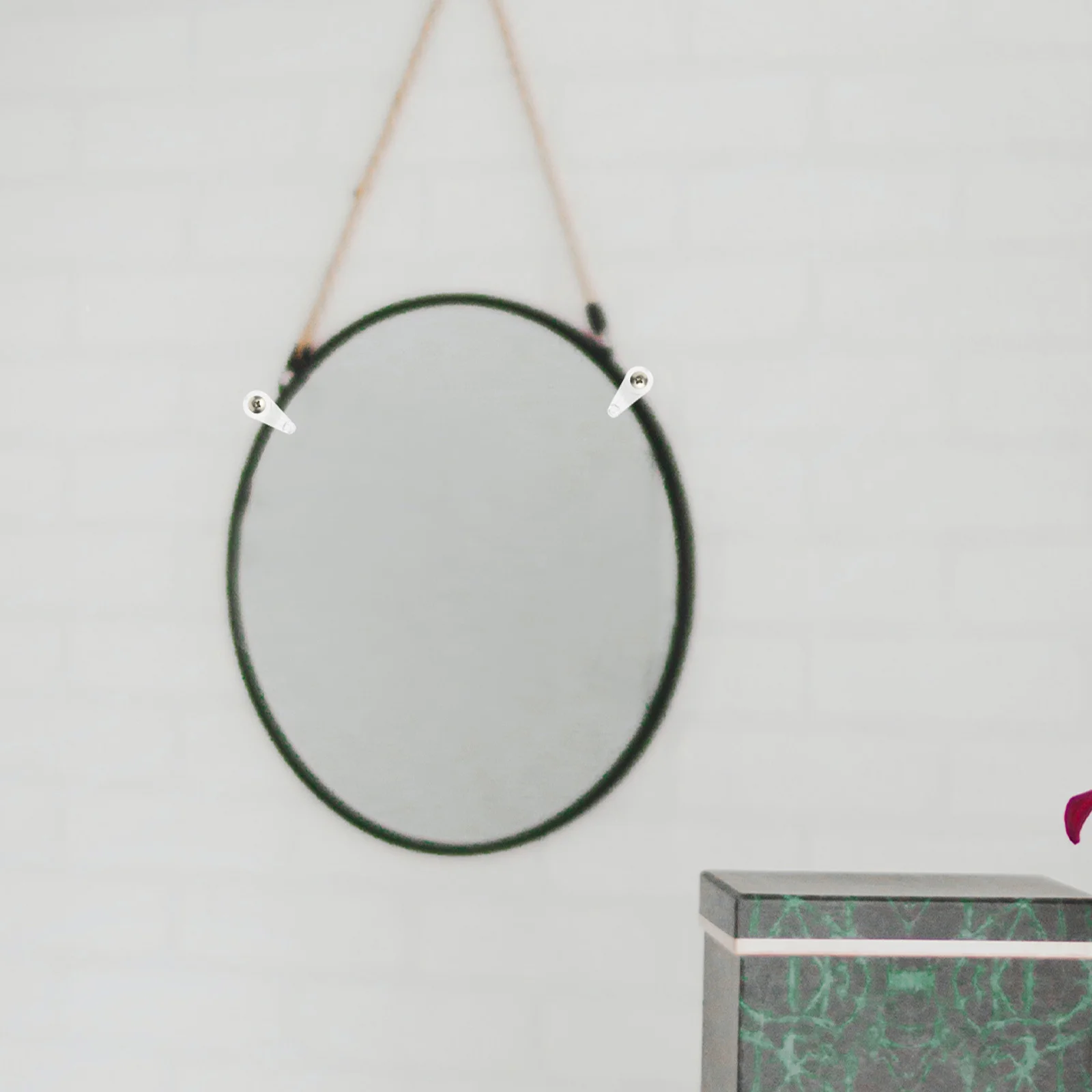 

60 set Mirror Holder Mirror Clamp For Bathroom Vanity Cabinet Mounting Hardware Plastic Glass Panel Clips Screw On Glass Clips