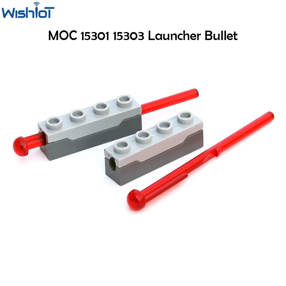 10PCS MOC Launcher Missile Bullet 15301 15303 15400 Spring Shooting Mechanism Toy Shooter Dart Weapon For MOC Building Blocks