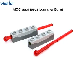 10PCS MOC Launcher Missile Bullet 15301 15303 15400 Spring Shooting Mechanism Toy Shooter Dart Weapon For MOC Building Blocks