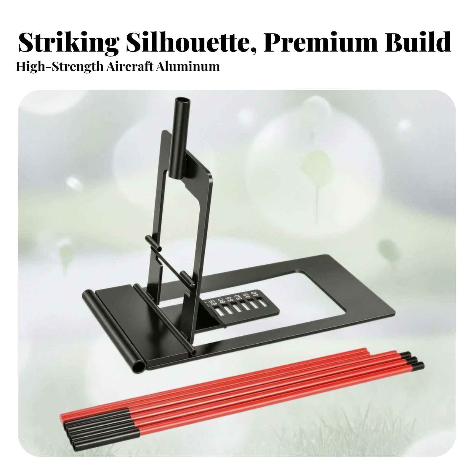 Golf Alignment Training Stand Adjustable Golf Alignment Sticks Holder Accurate Low-Design for Golfers, Backyard Practice