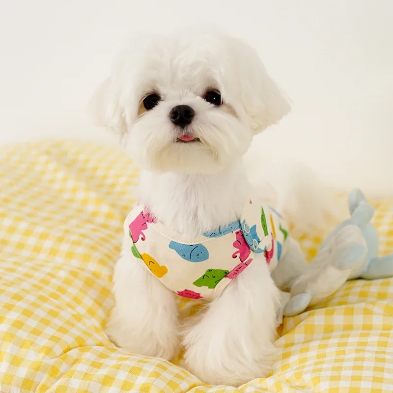 Pet Clothes Spring and Summer Thin Section Teddy Bibi Bear Pomeranian Schnauzer Teacup Dog Small Puppy Short Sling Vest