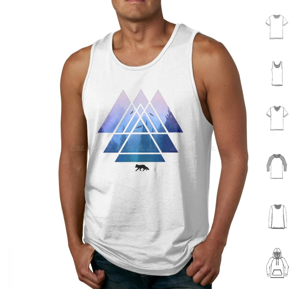 The Courage To Stand Alone-Sacred Geometry Tank Tops Print Cotton Sacred Geometry Geometric Shape Shapes Symbol
