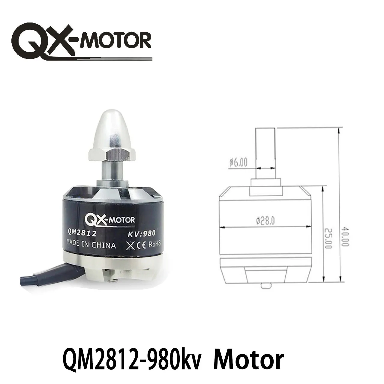 QX-Motor QM2812 2212 980KV CW/CCW 브러시리스 모터 F330 F450 F550 RC 쿼드콥터용