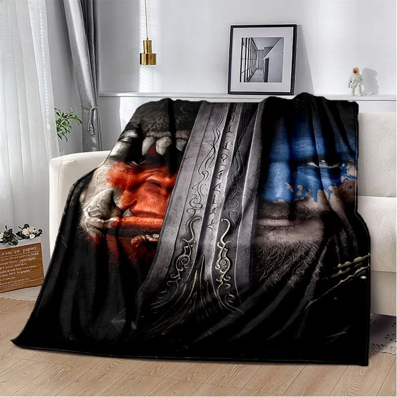 Game World of Warcraft,WOW, Gamer Soft Plush Blanket,Flannel Blanket Throw Blanket for Living Room Bedroom Bed Sofa Picnic Cover