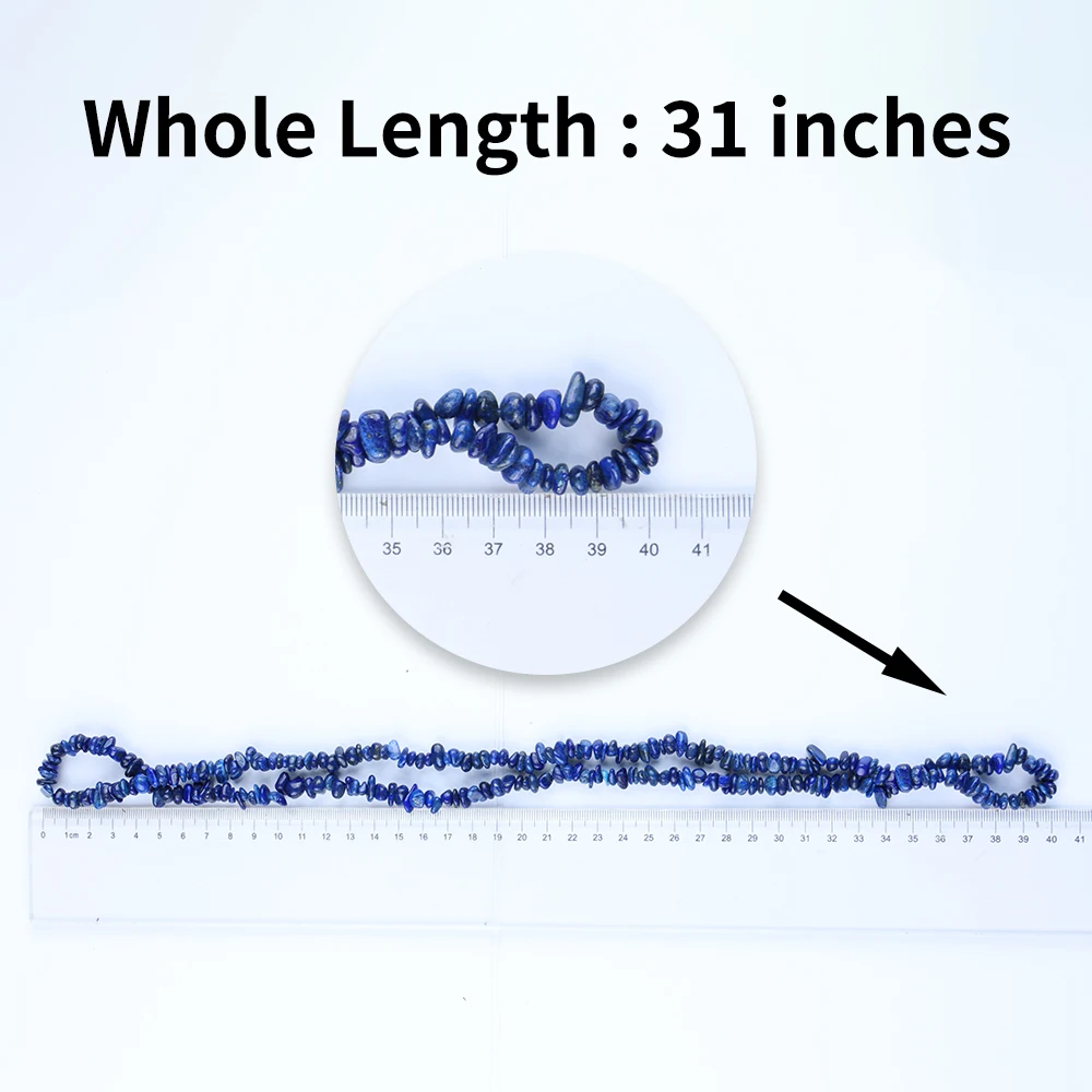 A+ Natural 31inches Lapis Lazuli Irregular Loose Beads for Jewelry Making Bracelet Necklace Needlework DIY Accessories