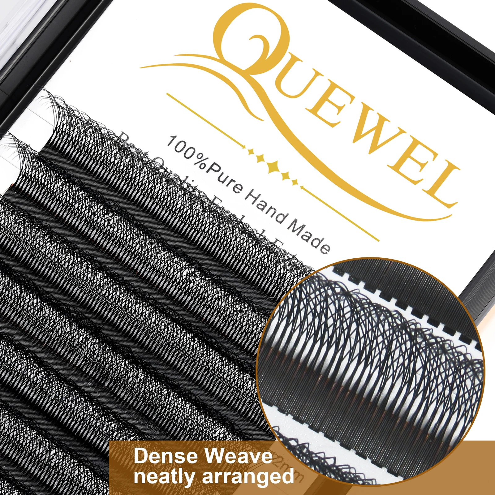 Quewel Lashes 3D/4D/5D/6D/8D W Eyelashes Extension Makeup Premade W Volume Faux Mink Lash 0.07mm C D Curl Natural Soft Thin Lash