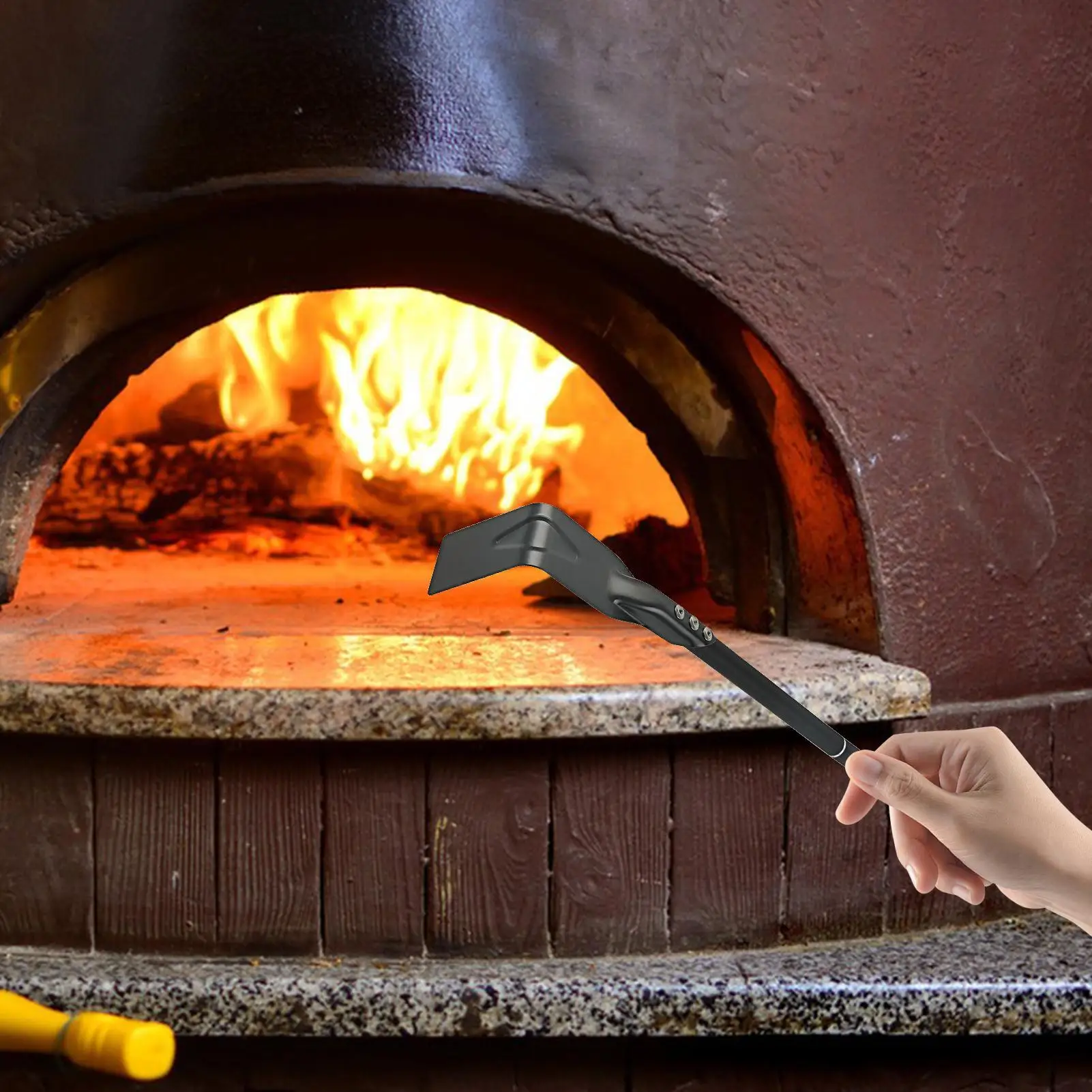 

Pizza Oven Ash Rake Long Ash Cleaning Rake aluminum alloy BBQ Cleaner Charcoal Kettle Grill Pizza Oven Ash Scraper