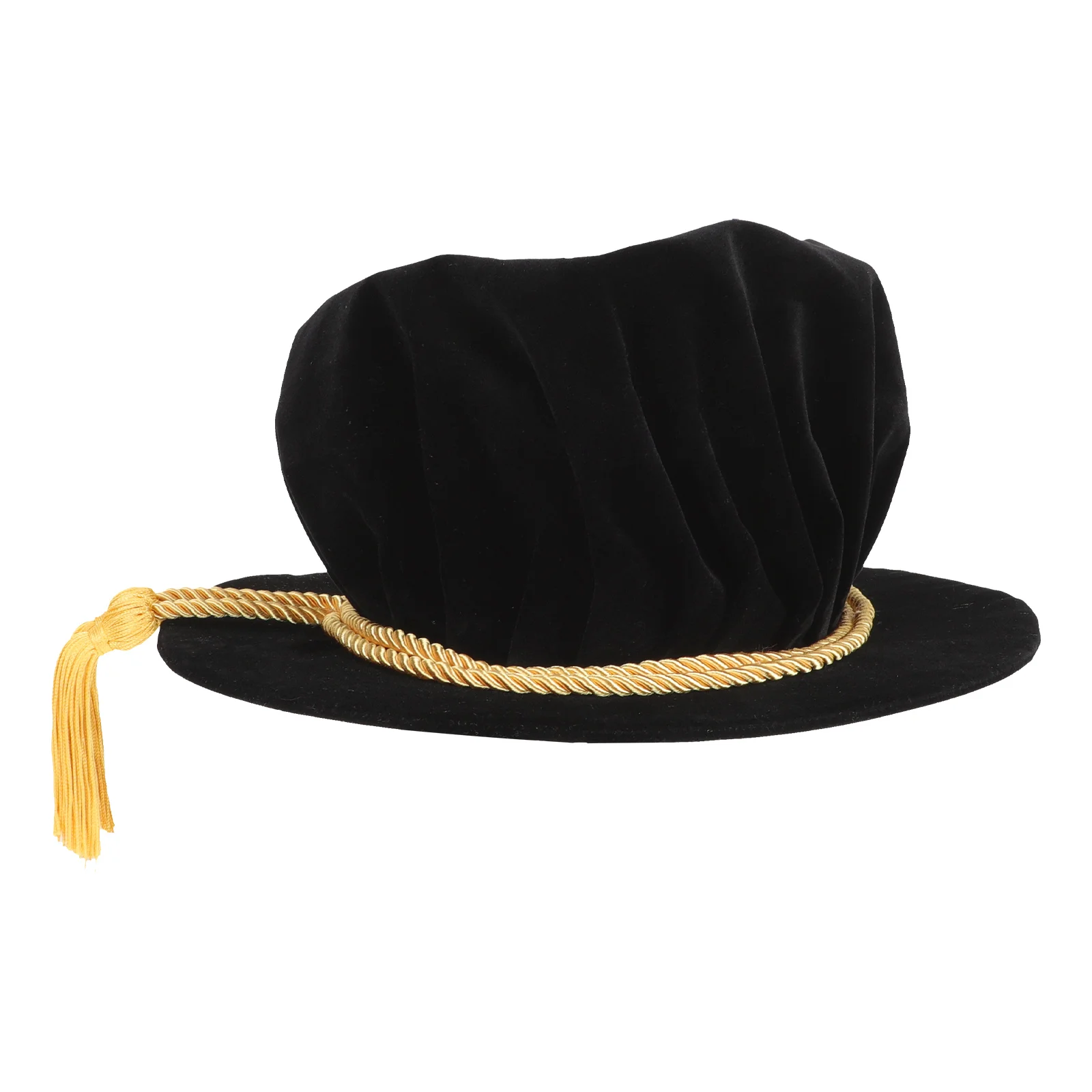 

Doctoral Cap Velvet Academic Hat Graduation Party Accessory Photo Prop Elegant Velvet Tam Simple Ceremony Hat Adult Doctoral Tam