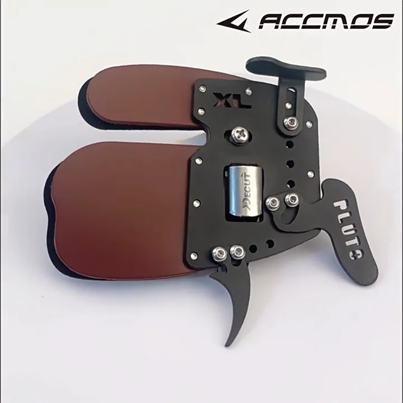 DECUT Right Hand Archery Finger Tab Protection Pad Glove Tab - Shooter Guard Finger Protector view 2