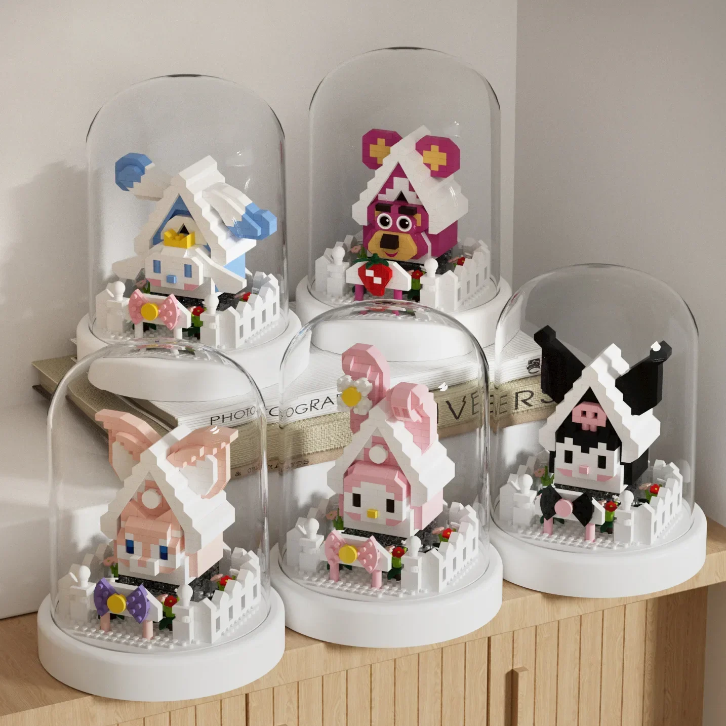 

7148 строительные блоки с мультяшными животными, кукольные домики, детские пазлы, украшения из строительных блоков