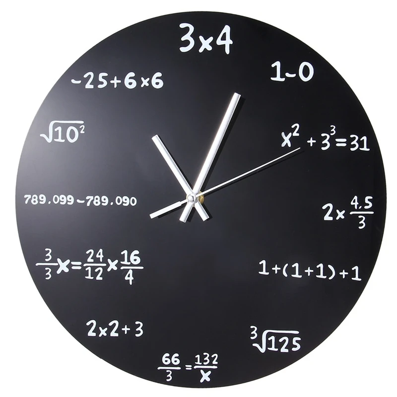 Wall Clock Acrylic Mathematical Formula Clocks Living Room Office Home Diy Decorations Wall Clock Modern Design